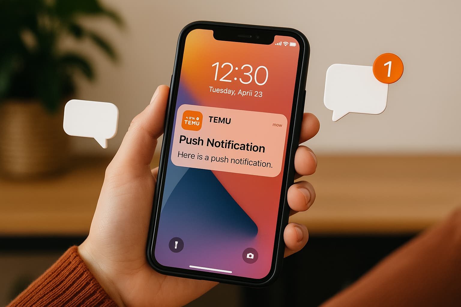 Notificaciones push de Temu optimizadas para tu experiencia