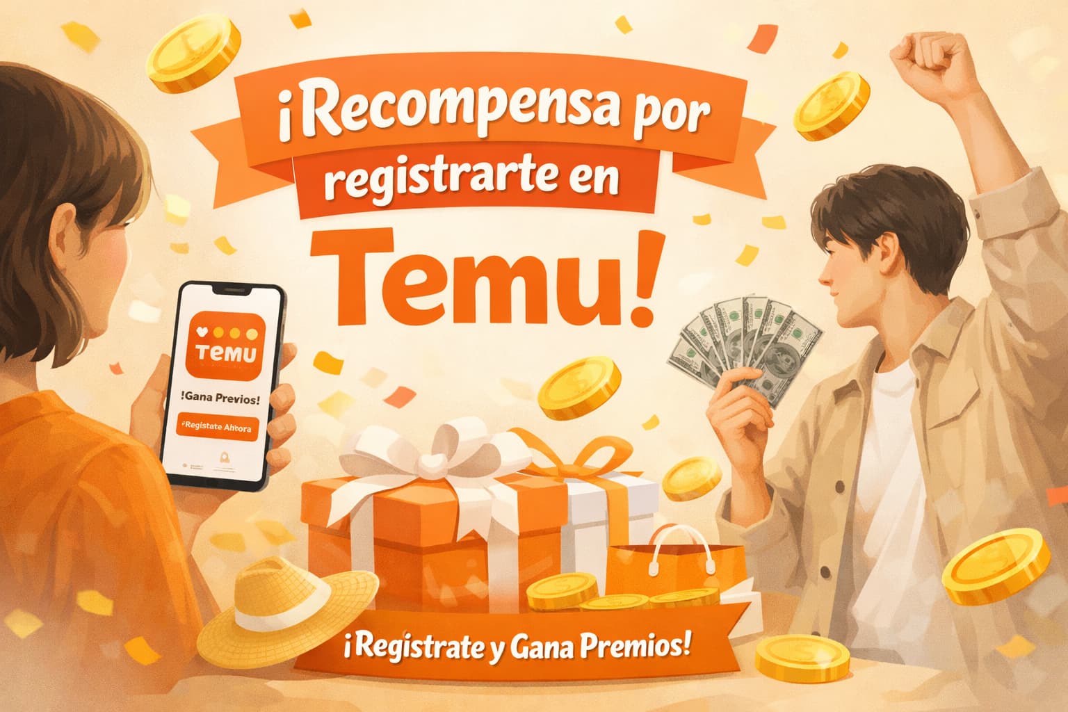 Recompensa por registro nuevo en Temu paso a paso